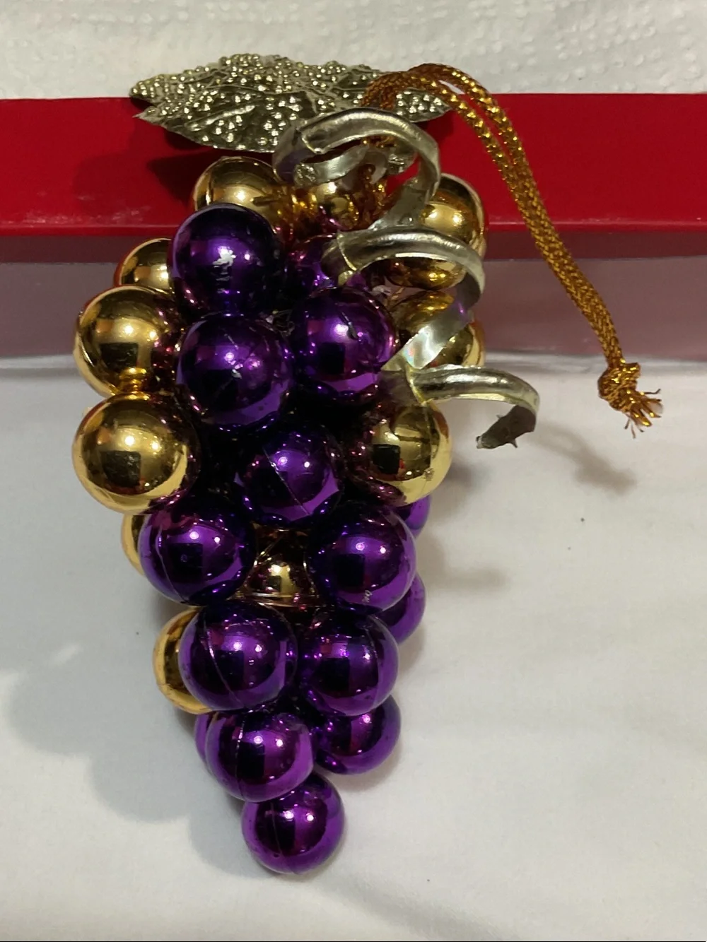 Vintage gold and purple ornament